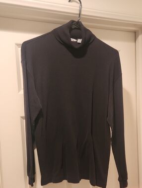 Men's Black Turtleneck Sweater - Minimalist Long-Sleeve